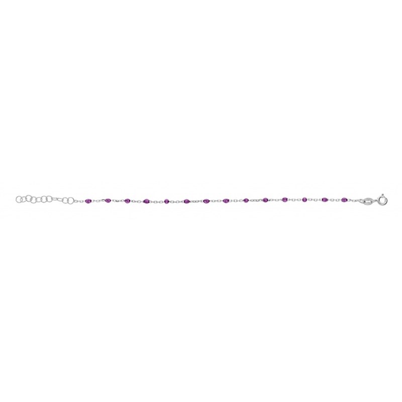 Bracelet argent - Olives violettes - vue 2
