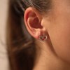 Boucles D'oreilles En Argent Rhodié Coeur - vue V2
