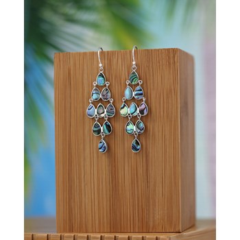 Abalone parelmoer en 925 sterling zilveren oorbellen | Boutique ADEN