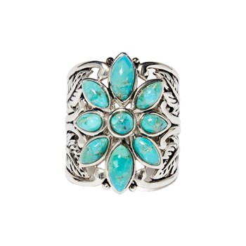 Bague 'Amancay' Turquoise 2,20ct et Argent Massif 925/1000