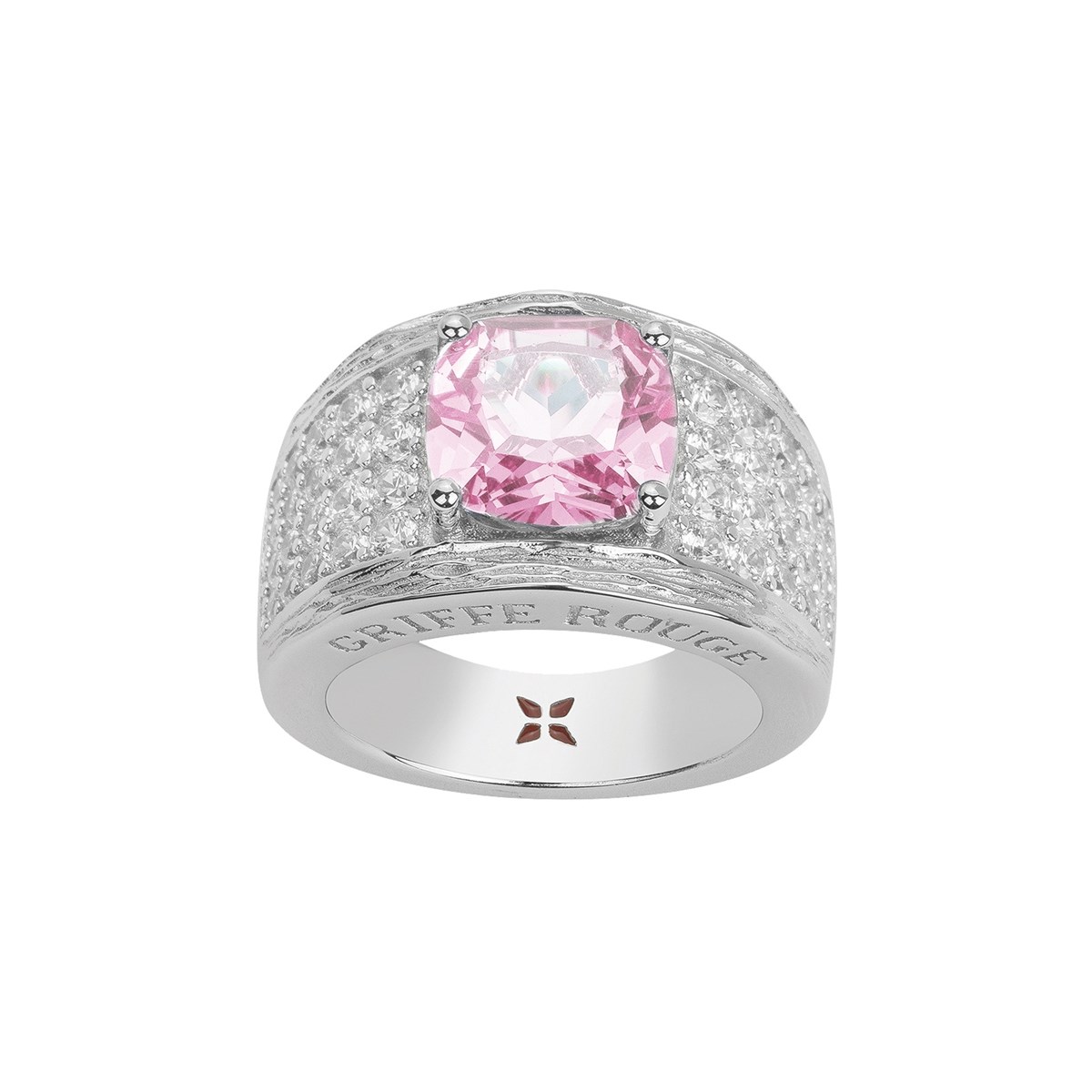 Bague Margaret en Plaqué Or avec oxyde de zirconium rose