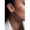Boucles d'oreilles pendantes ELISABETH en Argent avec pierre synthétique bleu topaze - vue V2