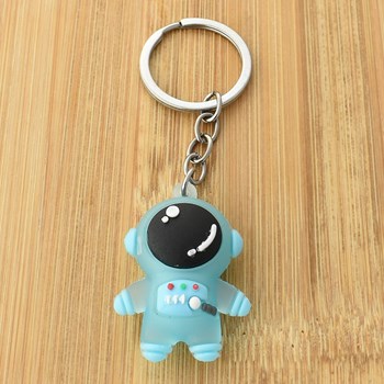 Funny blue 3D astronaut key ring