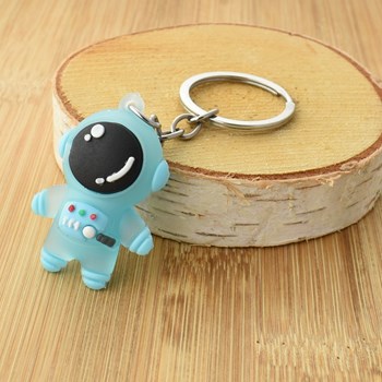Funny blue 3D astronaut key ring