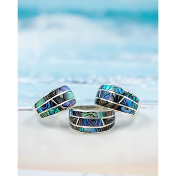 Bague nacre abalone en argent 925 : un bijou élégant et raffiné | Aden Boutique