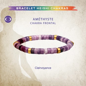 Bracelet Chakra Perles Heishi Améthyste