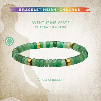 Bracelet Chakra Perles Heishi Aventurine