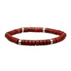 Bracelet Chakra Perles Heishi Jaspe Rouge-Medium-18cm - vue V1