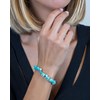 Bracelet réglable pierres de turquoise bleu vert - vue V2