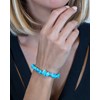 Bracelet réglable pierres de turquoise bleu - vue V2