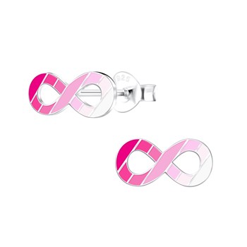 Boucles d'oreilles enfant Infini en argent 925