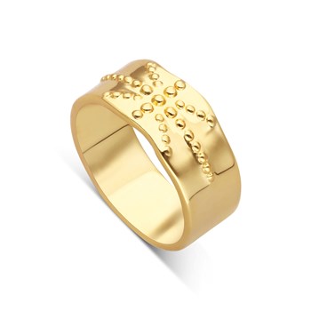 Bague Dorée Rayons Solaire