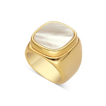 Chevalière mother-of-pearl ring