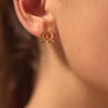 Boucles D'oreilles En Argent Doré Omega - vue V2