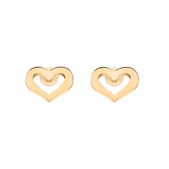 Boucles D'oreilles En Argent Doré Coeur