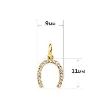 Collier - Pendentif Or 18 Carats 750/000 Jaune  - Fer à Cheval - Chaine Dorée