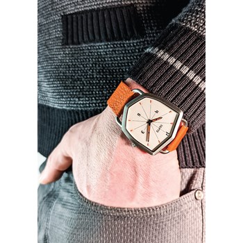 White Reverso - Cuir St Alce Orange