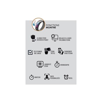 Montre Connectée Smarty 2.0 - Bracelet en silicone - Pense bête traitement médical, Notifications messages et appels, Chrono, GPS