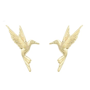 Gold-plated hummingbird earrings 750 3 microns