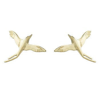 Bird-dove earrings Gold-plated 750 3 microns