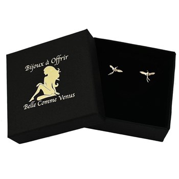 Bird-dove earrings Gold-plated 750 3 microns