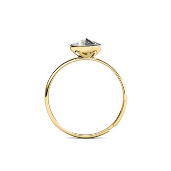 Bague réglable Acacia - Doré et Cristal