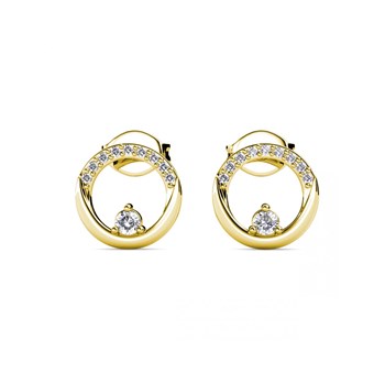 Oorbellen Clarine - Goud en Kristal