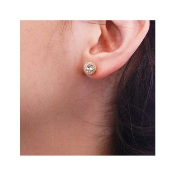 Boucles d'oreilles Pauline - Doré et Cristal