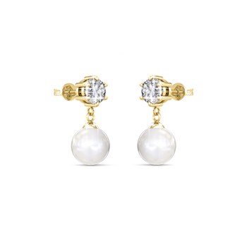 Boucles d'oreilles Pauline - Doré et Cristal