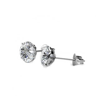 Kristine earrings - Silver and crystal