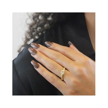 Bague Eleanor - Doré et Cristal