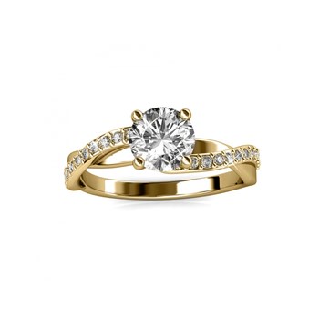 Bague Eleanor - Doré et Cristal