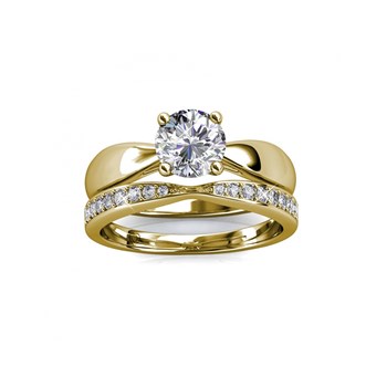 Bague Prestige - Doré et Cristal