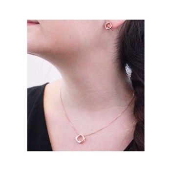 Adelise set: Rosé Gold and Crystal