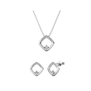 Adelise set: Silver and Crystal