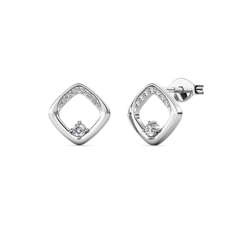 Parure Adelise : Argenté et Cristal - vue 3