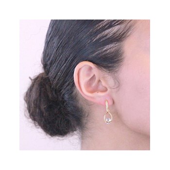 Boucles d'oreilles Tristin Hook - Doré et Cristal