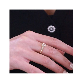 Bague Elise - Doré et Cristal