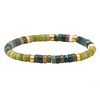 Bracelet Perles Heishi Amazonite Agate Indienne Jaspe Vert - vue V1