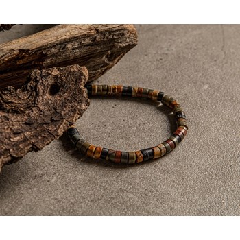 Bracelet Perles Heishi Jaspe Picasso