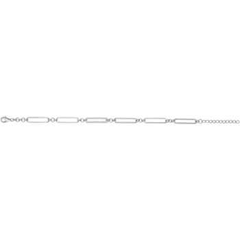 Bracelet souple multi-motifs en Argent avec oxyde de zirconium blanc