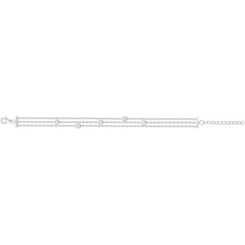 Bracelet souple multi-motifs en Argent avec oxyde de zirconium blanc