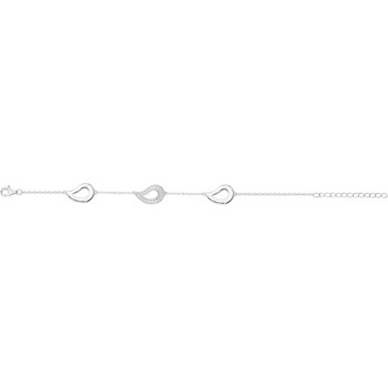 Bracelet souple multi-motifs en Argent avec oxyde de zirconium blanc