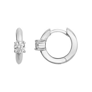 Créoles en Argent avec oxyde de zirconium blanc