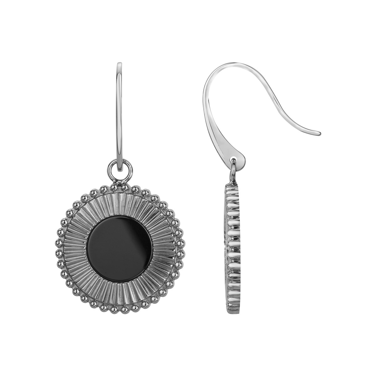 Boucles d'oreilles pendantes Jade en Acier 316L