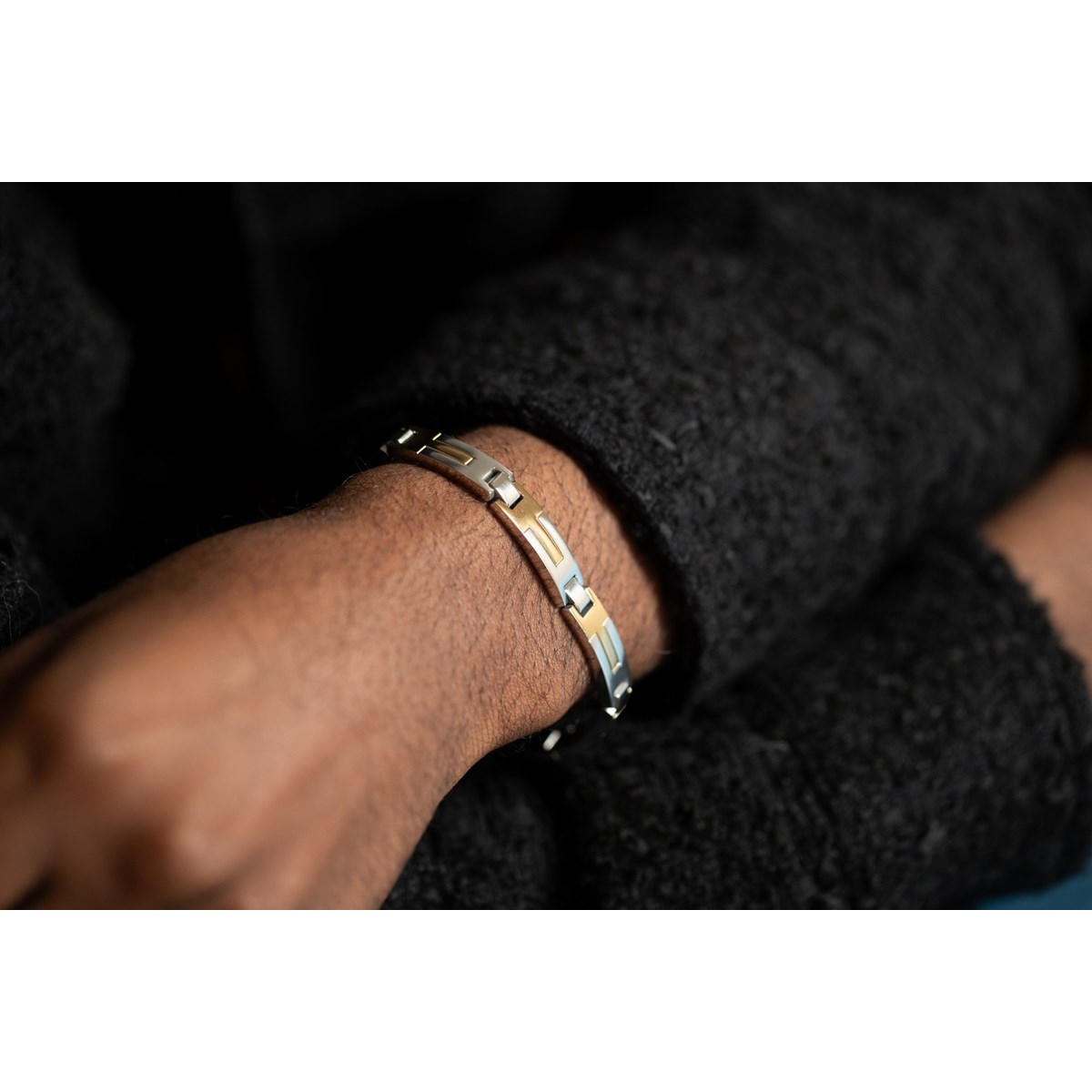 Bracelet souple multi-motifs Ismaël en Acier 316L - vue 3