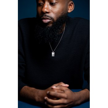 Collier mono-motif Balthazar en Acier 316L avec diamant blanc