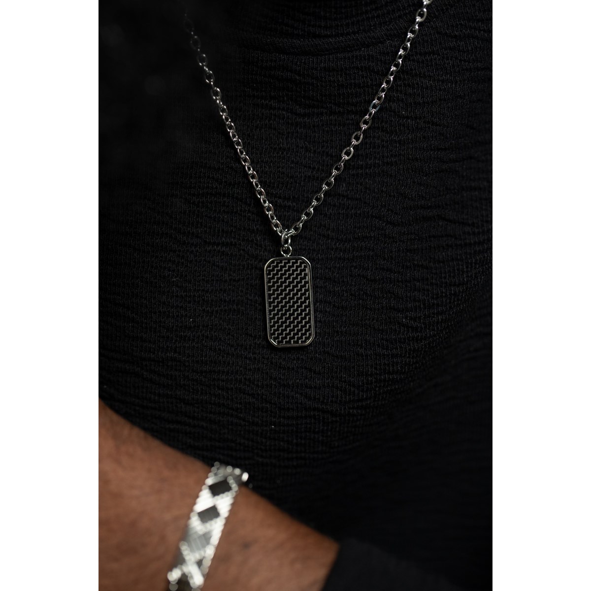 Collier mono-motif Léonce en Acier 316L - vue 2