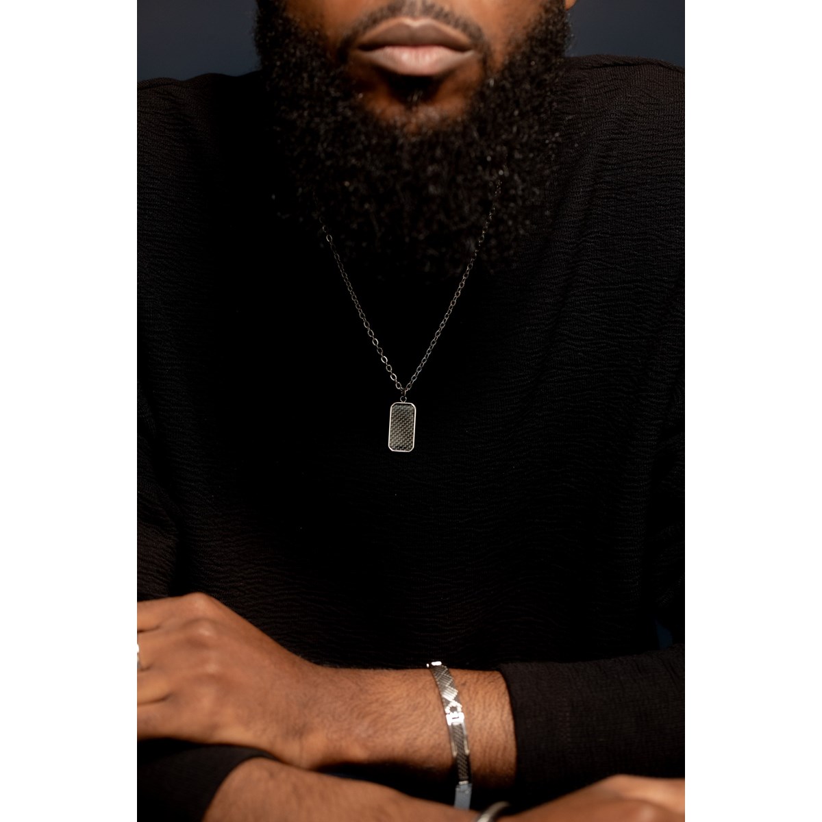 Collier mono-motif Léonce en Acier 316L - vue 3
