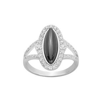 Bague Hazel en Argent avec oxyde de zirconium blanc
